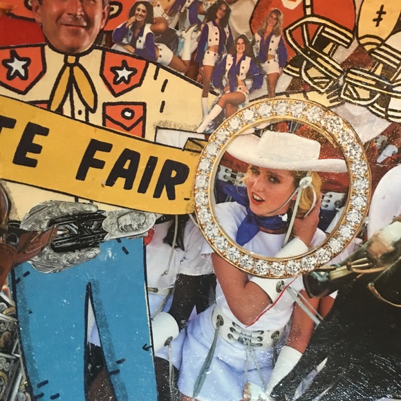 Texas Hand Crafted Vintage Wood Bowl Dallas Cowboys Cheerleaders Boots Bling BBQ - Picture 10 of 14